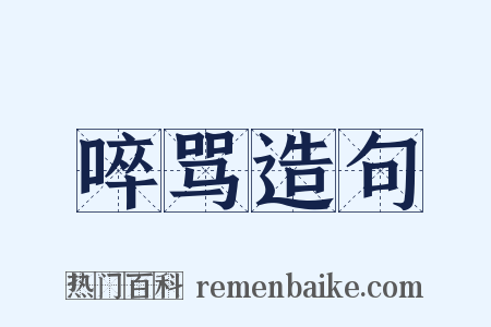 啐骂造句是什么意思的图片